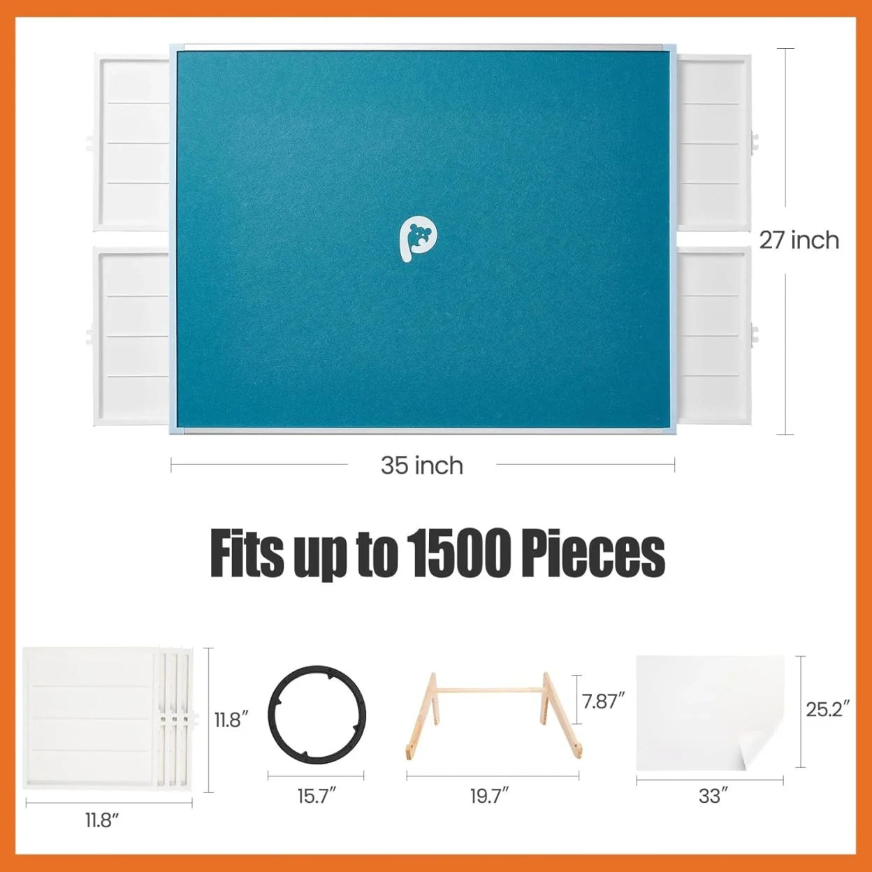 Rotating Puzzle Board with Drawers and Cover.Tilt&Lazy Susan