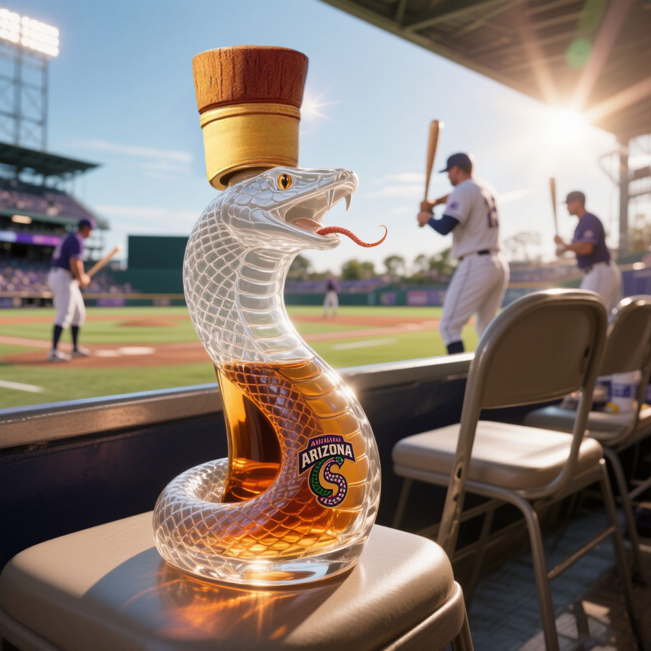 Arizona Rattlesnake whisky bottle