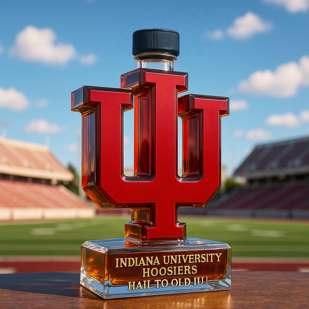 🔥NCAA Team✨Indiana University Hoosiers Limited-Edition Whiskey Bottle