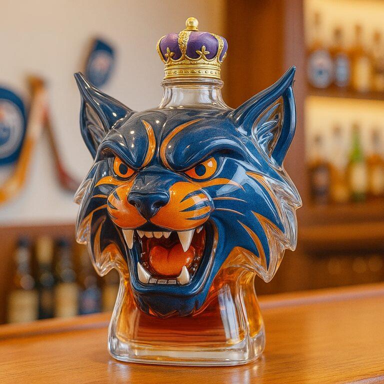 Edmonton Oilers Hunter the Lynx Whiskey Bottle
