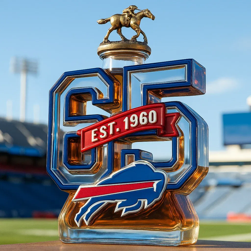Buffalo Bills 65th Anniversary Limited Edition Whiskey Bottle