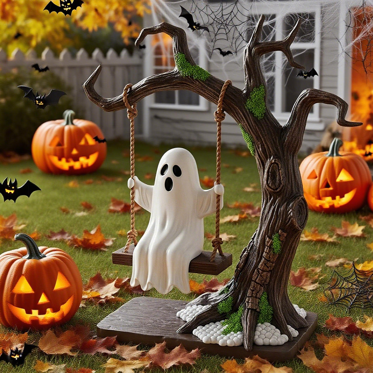 Cute Swinging Ghost Halloween Ornament👻