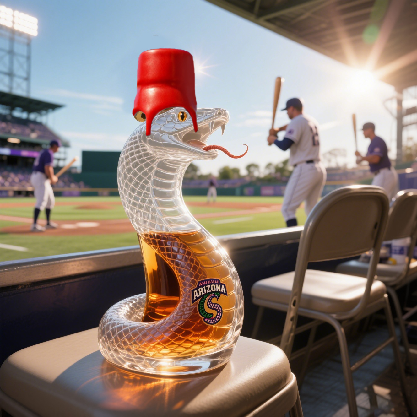 Arizona Rattlesnake whisky bottle