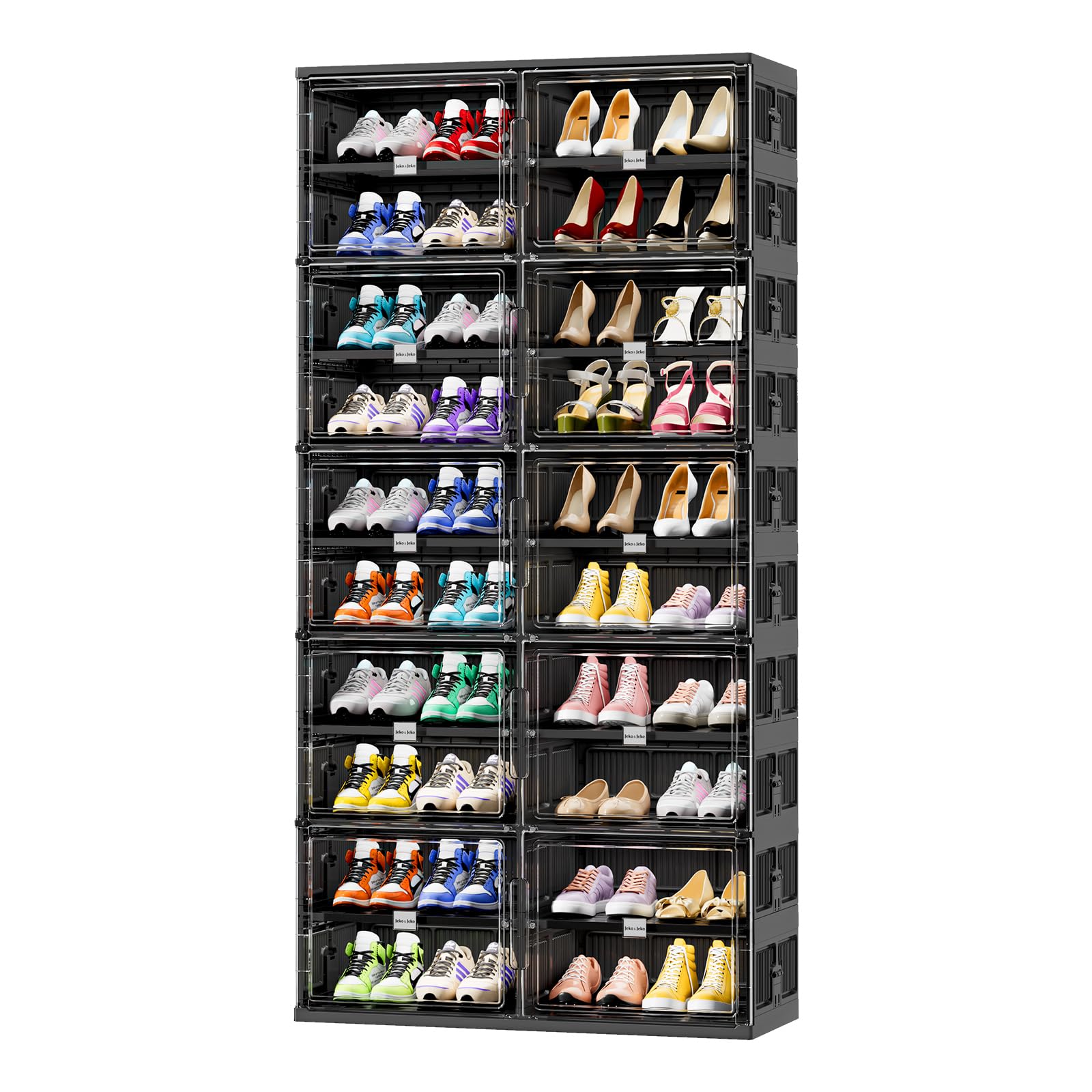  Foldable Shoe Rack Shoe Box for Closet Entryway