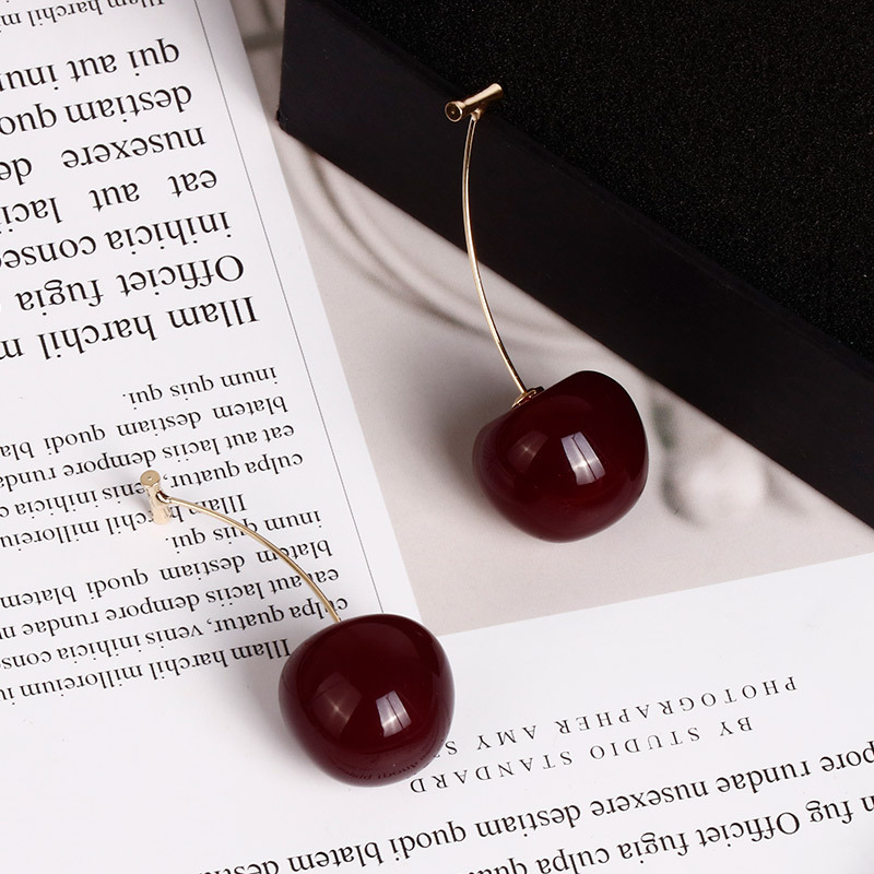 ✨🍒Cute Cherry Drop Dangle Fruit Earrings