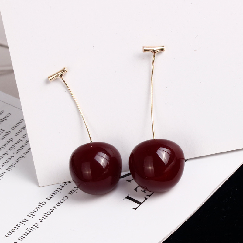 ✨🍒Cute Cherry Drop Dangle Fruit Earrings