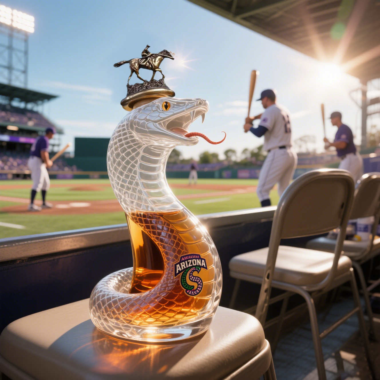 Arizona Rattlesnake whisky bottle