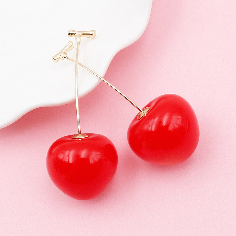 ✨🍒Cute Cherry Drop Dangle Fruit Earrings