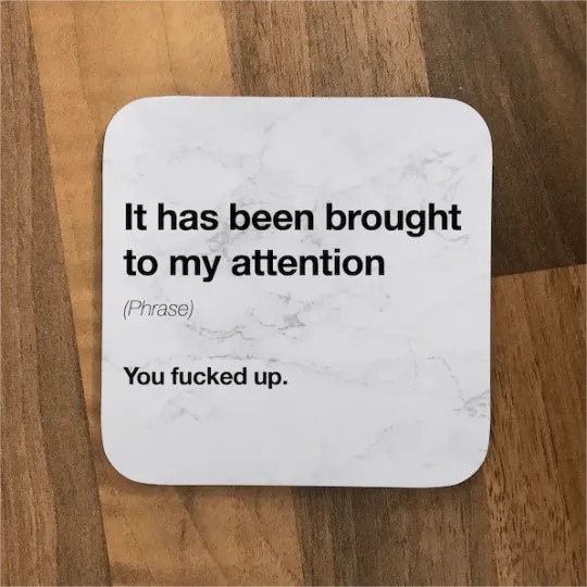 Funny Office Email Definitions Coasters - Set of 6