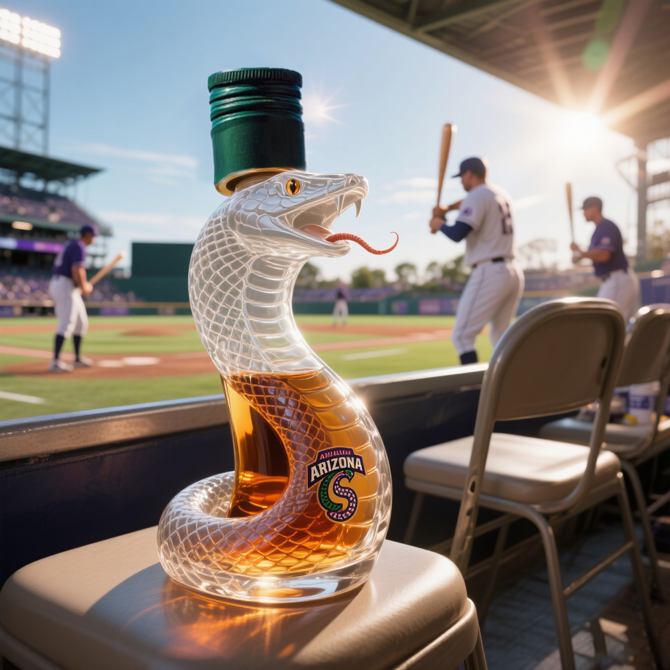 Arizona Rattlesnake whisky bottle