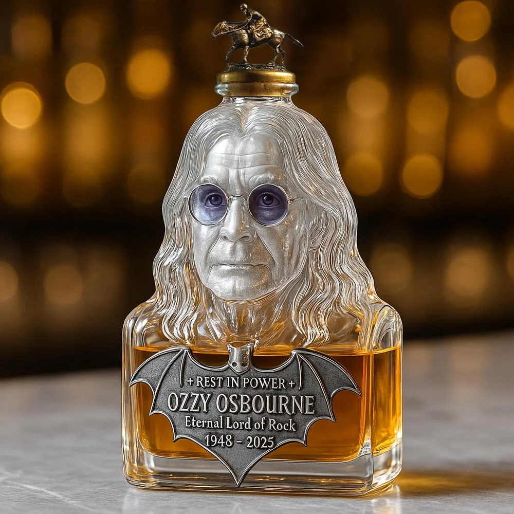 🖤Immortalized in Glass — The Ozzy Osbourne Tribute Whiskey Bottle
