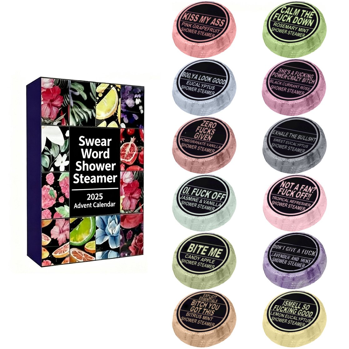 💥Swear Word Shower Steamer 2025 Advent Calendar🛁