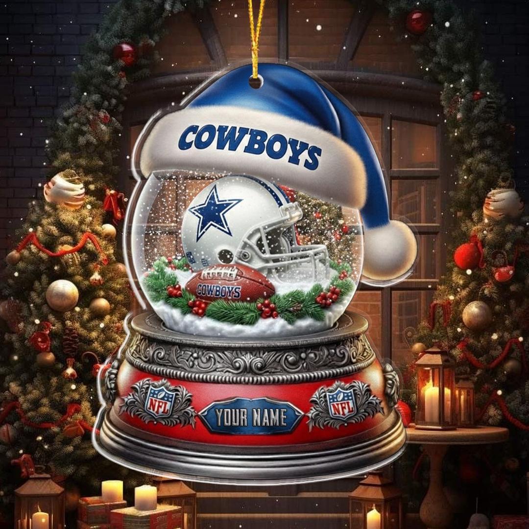 NFL Glass Snow Ball Helmet Football Ornament Editions Limited