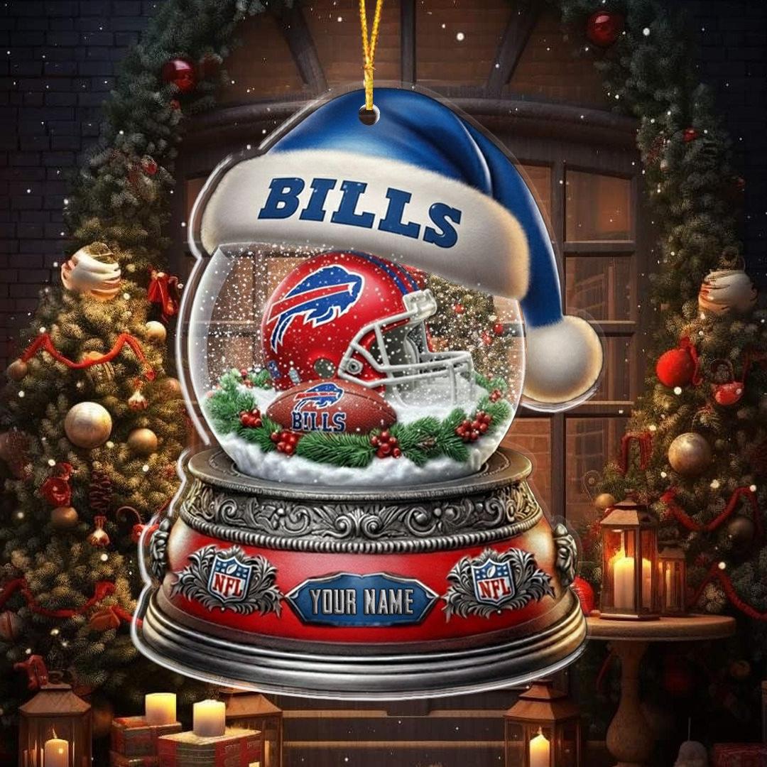 NFL Glass Snow Ball Helmet Football Ornament Editions Limited