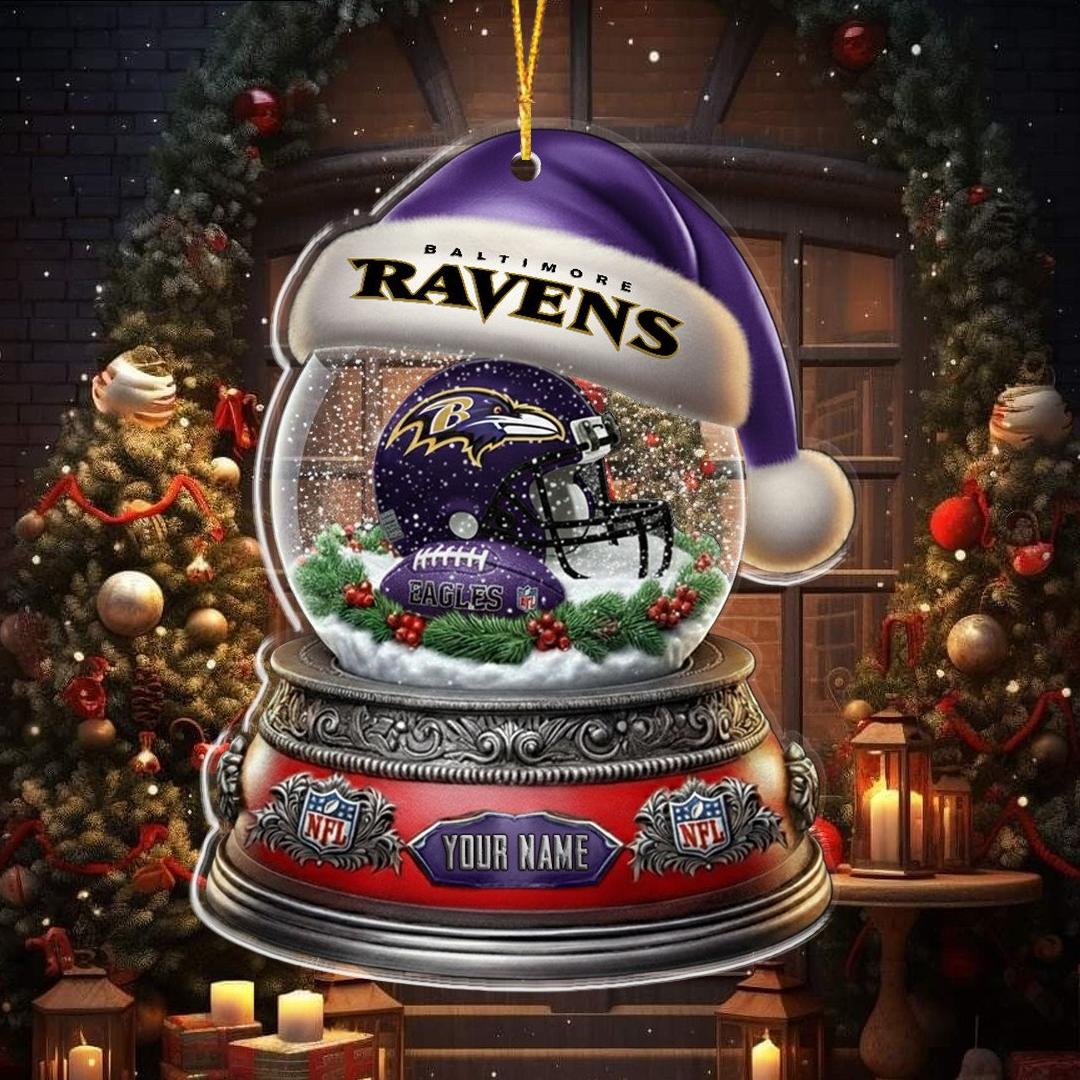 NFL Glass Snow Ball Helmet Football Ornament Editions Limited