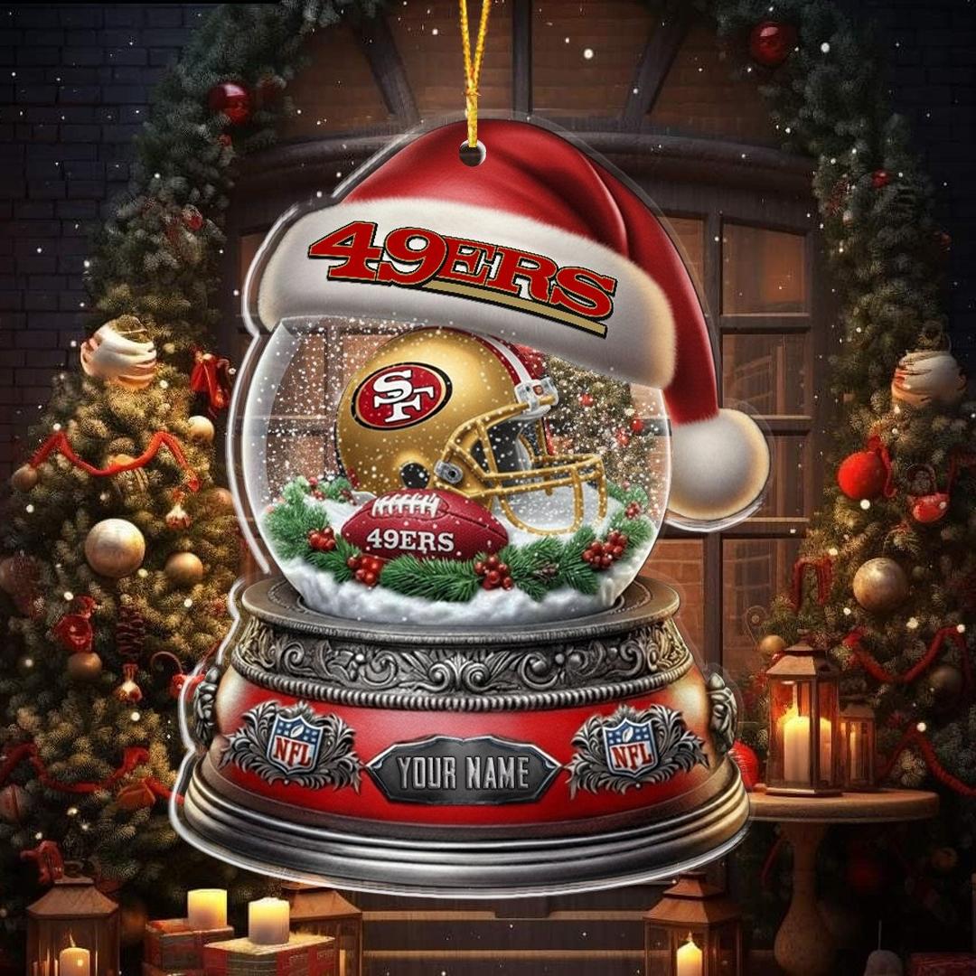 NFL Glass Snow Ball Helmet Football Ornament Editions Limited