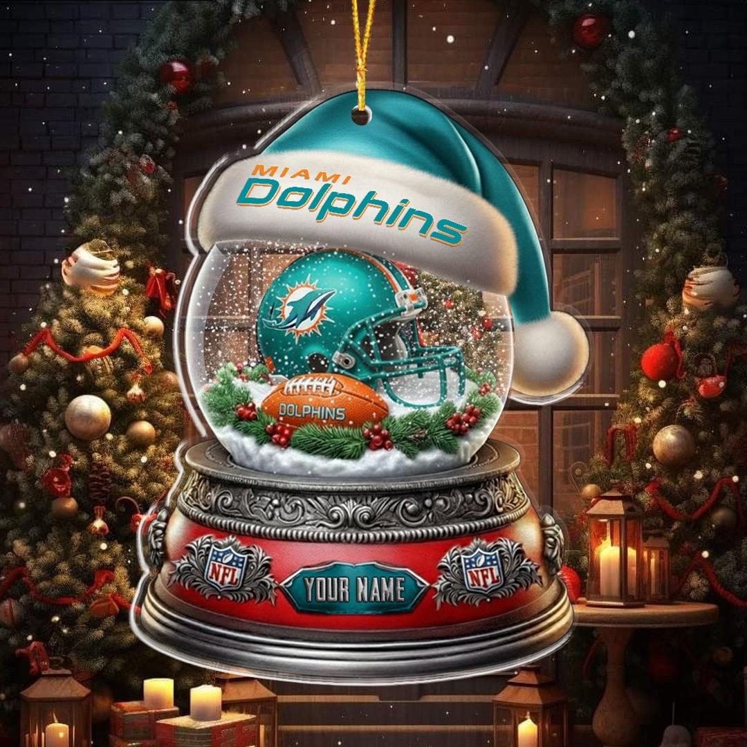 NFL Glass Snow Ball Helmet Football Ornament Editions Limited