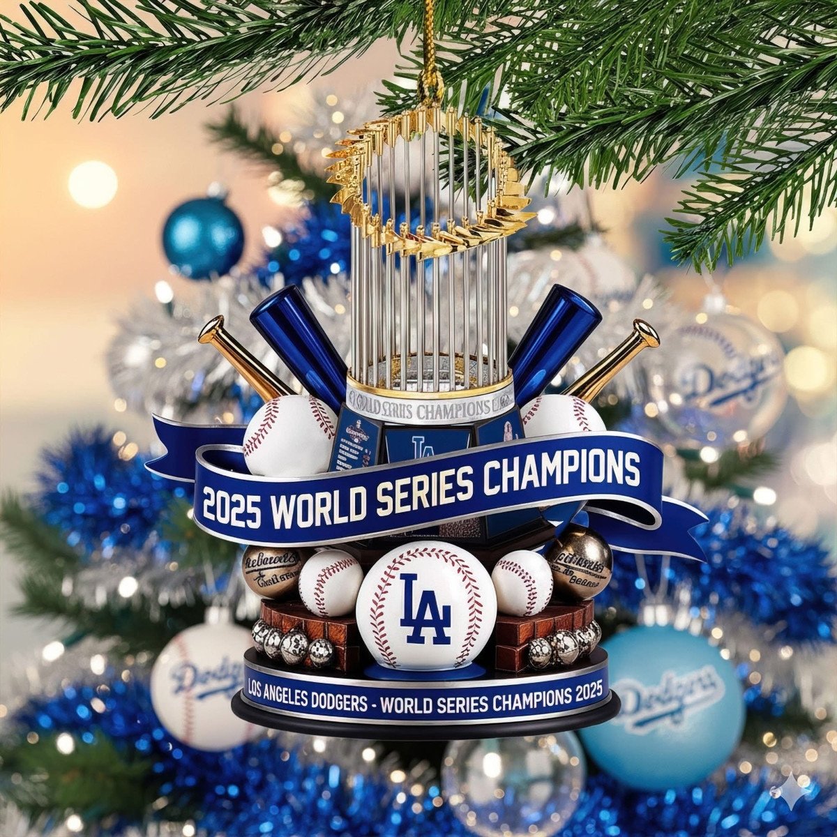 💙2025 LA World Series Champions Ornament