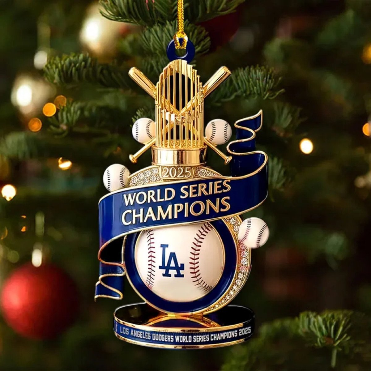 💙2025 LA World Series Champions Ornament