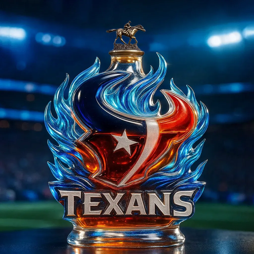 🏈 NFL Team✨Houston Texans Whiskey Bottle