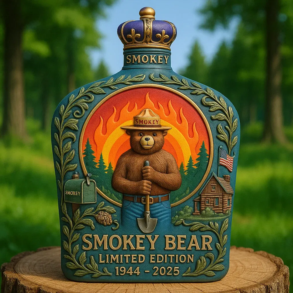 Smokey Bear Limited Edition Whiskey Bottle