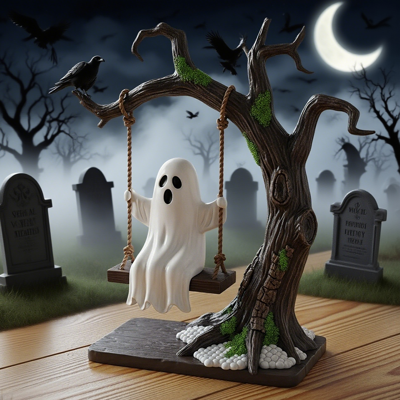 Cute Swinging Ghost Halloween Ornament👻