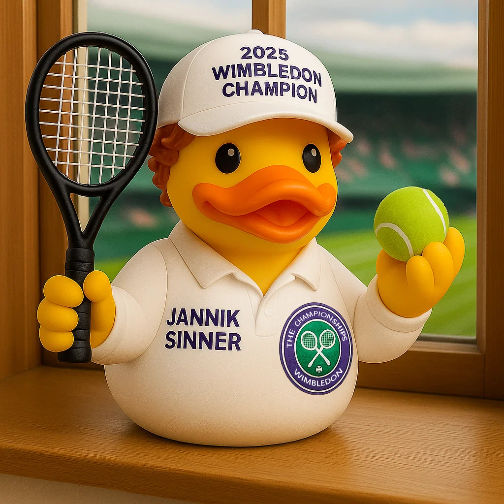 Jannik Sinner Wimbledon Champion Duck – 2025 Edition