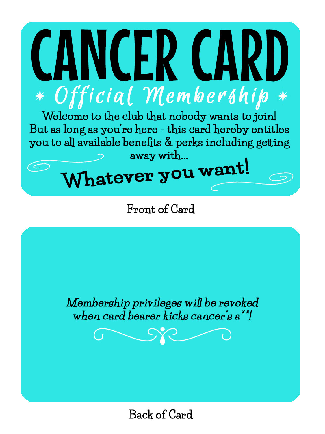 Black Friday 70% Off Sale-❤️Funny Cancer Card🎁