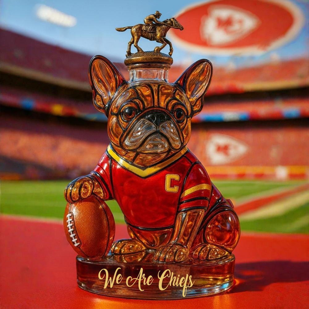 🥃Kansas City Chiefs Dog Whiskey Bottle