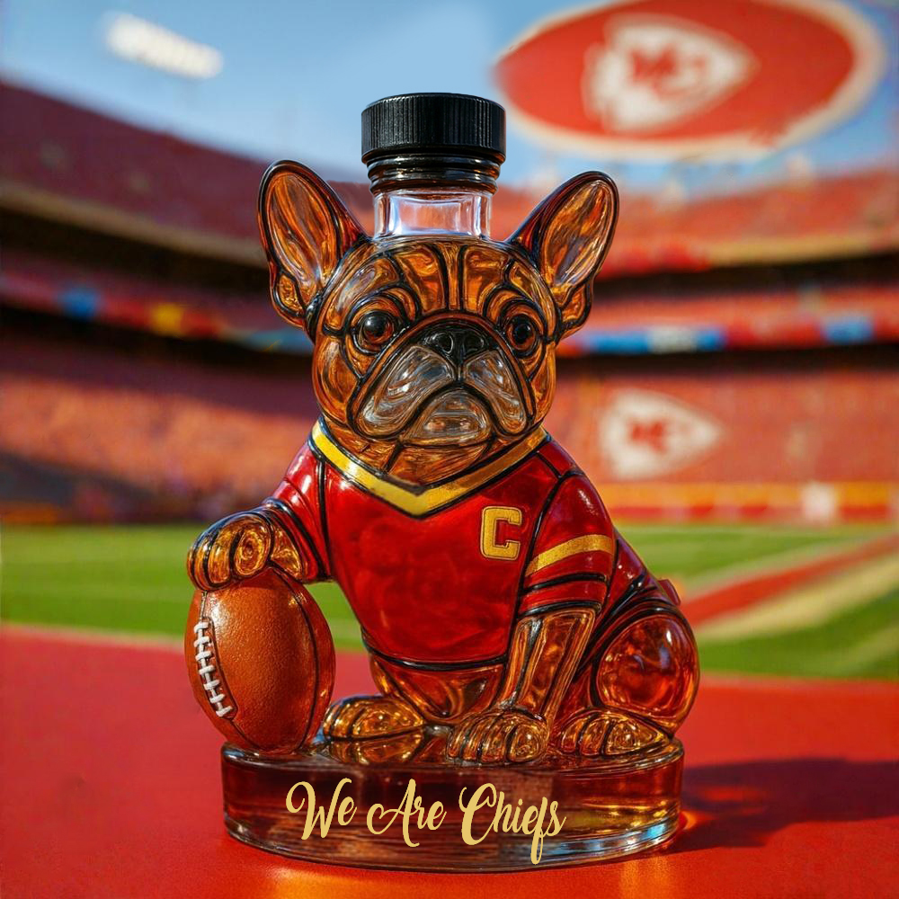 🥃Kansas City Chiefs Dog Whiskey Bottle
