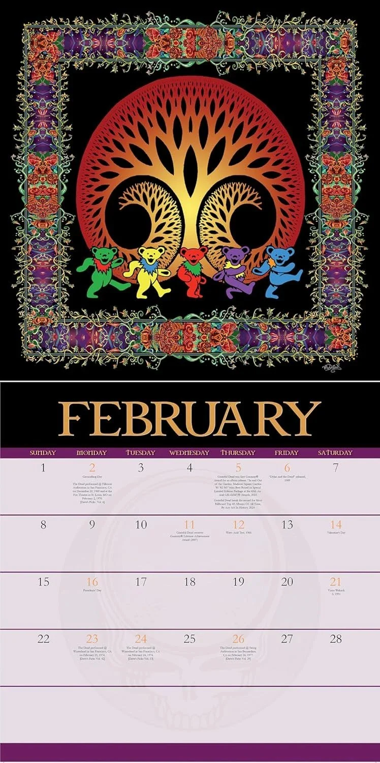 2026 Grateful Dead Wall Calendar