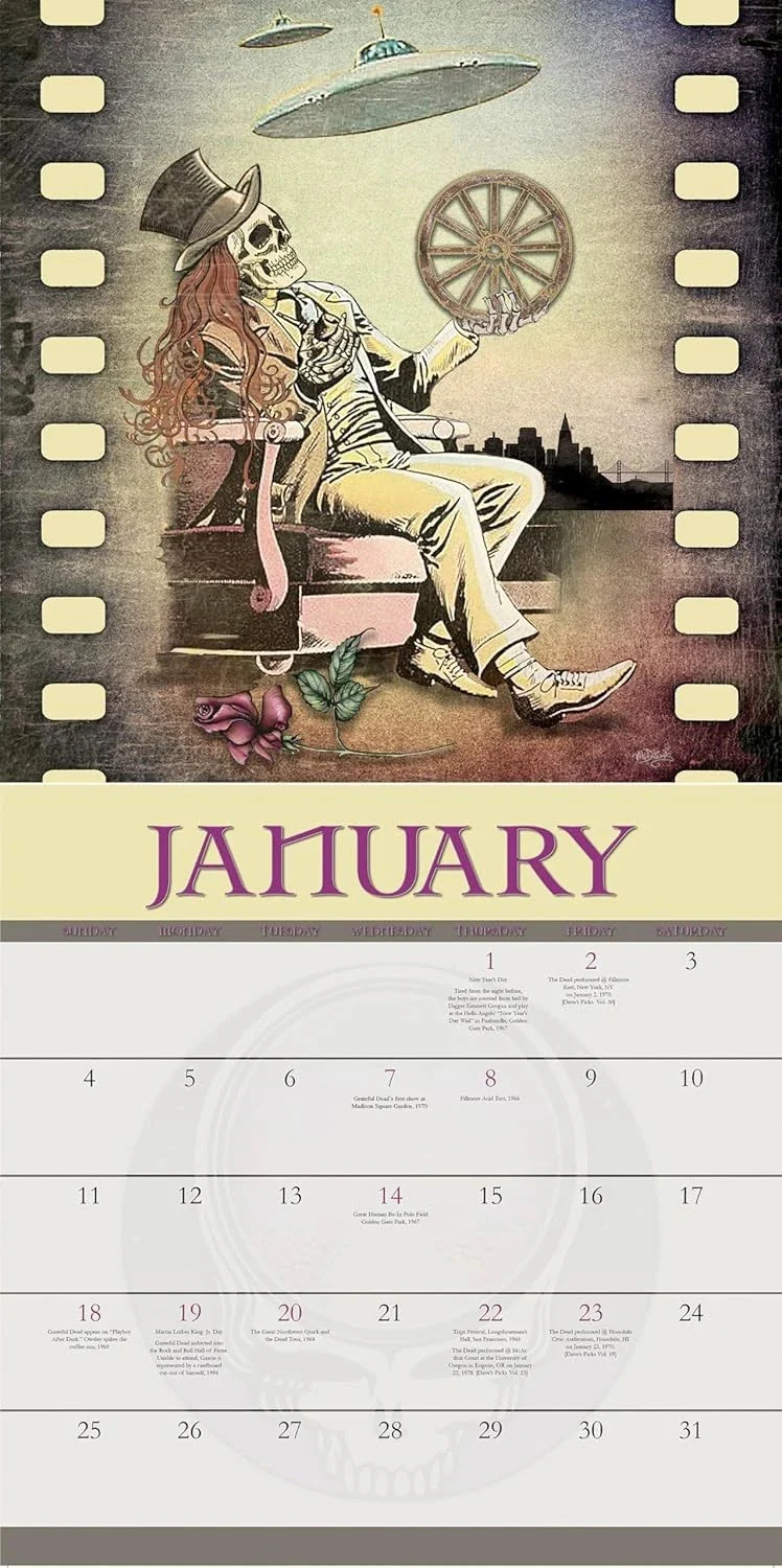 2026 Grateful Dead Wall Calendar