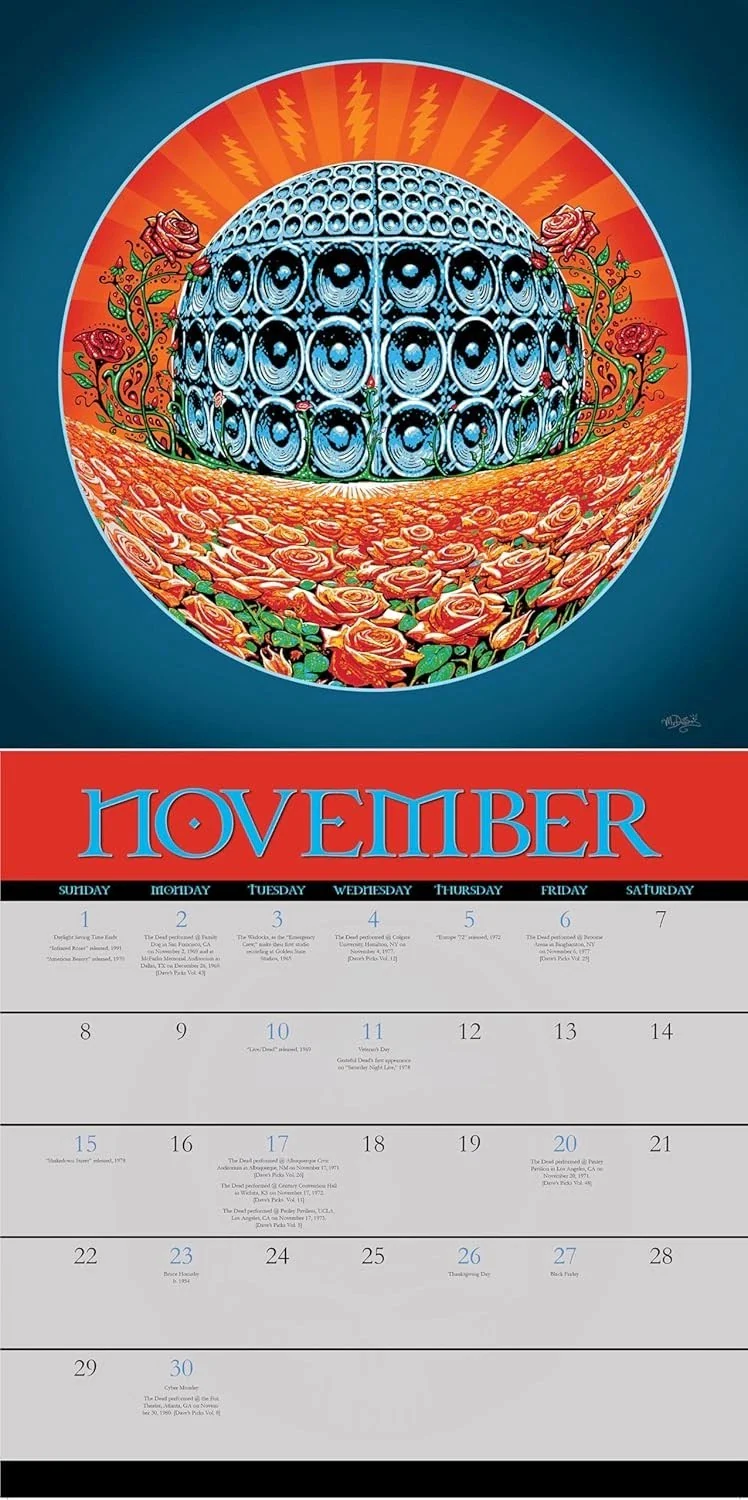 2026 Grateful Dead Wall Calendar