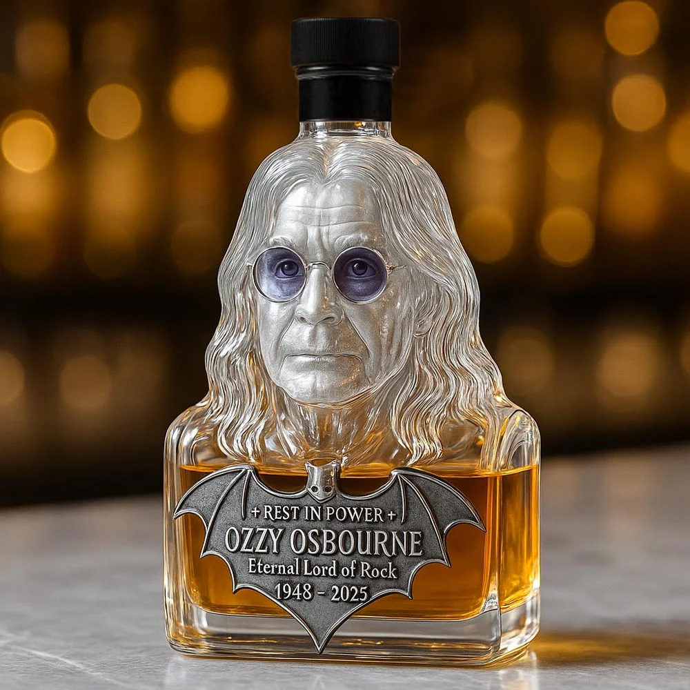 🖤Immortalized in Glass — The Ozzy Osbourne Tribute Whiskey Bottle