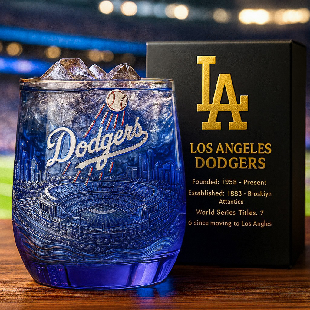Los Angeles Dodgers Whiskey Glass