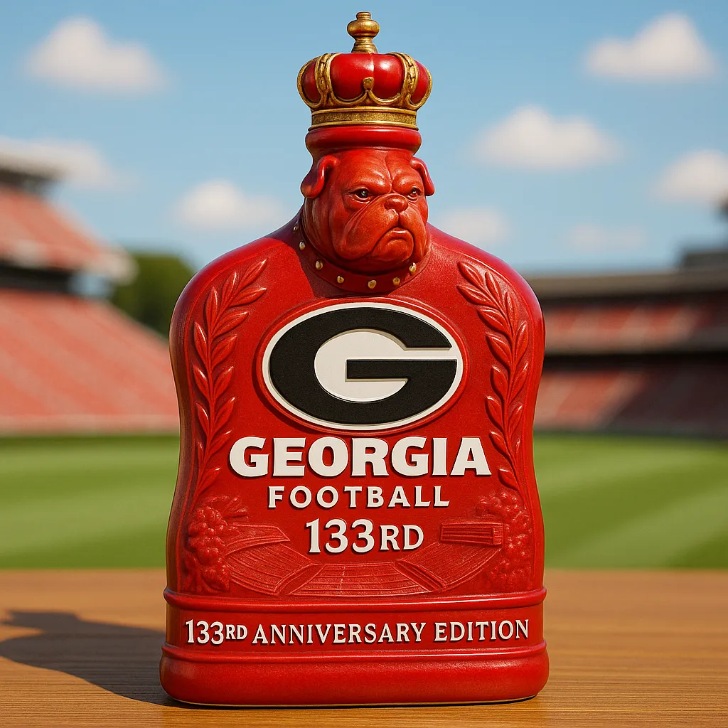 Georgia Bulldogs football 133rd anniversary whiskey bottle
