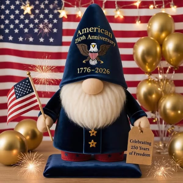 🔥LAST DAY 50% OFF - Honor 250 Years of Freedom with Our Exclusive American Anniversary Gnome!‌‌