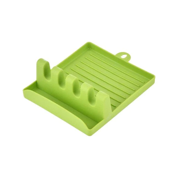 SILICONE UTENSIL REST WITH DRIP PAD