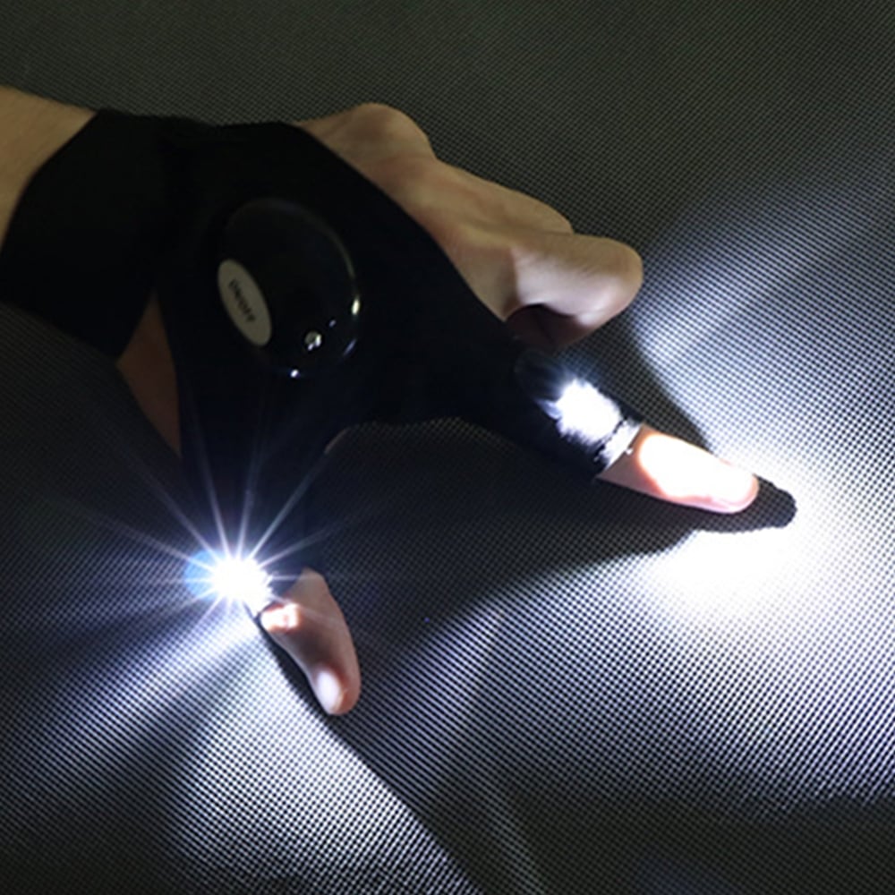 🔥LED Flashlight Waterproof Gloves - Practical Durable Fingerless Gloves