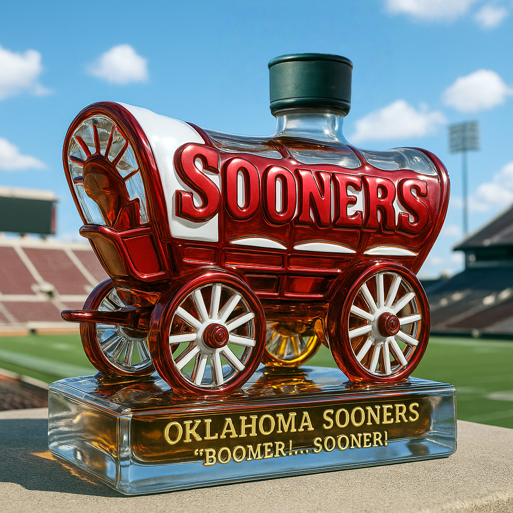 🔥NCAA Team✨Oklahoma Sooners Limited-Edition Whiskey Bottle