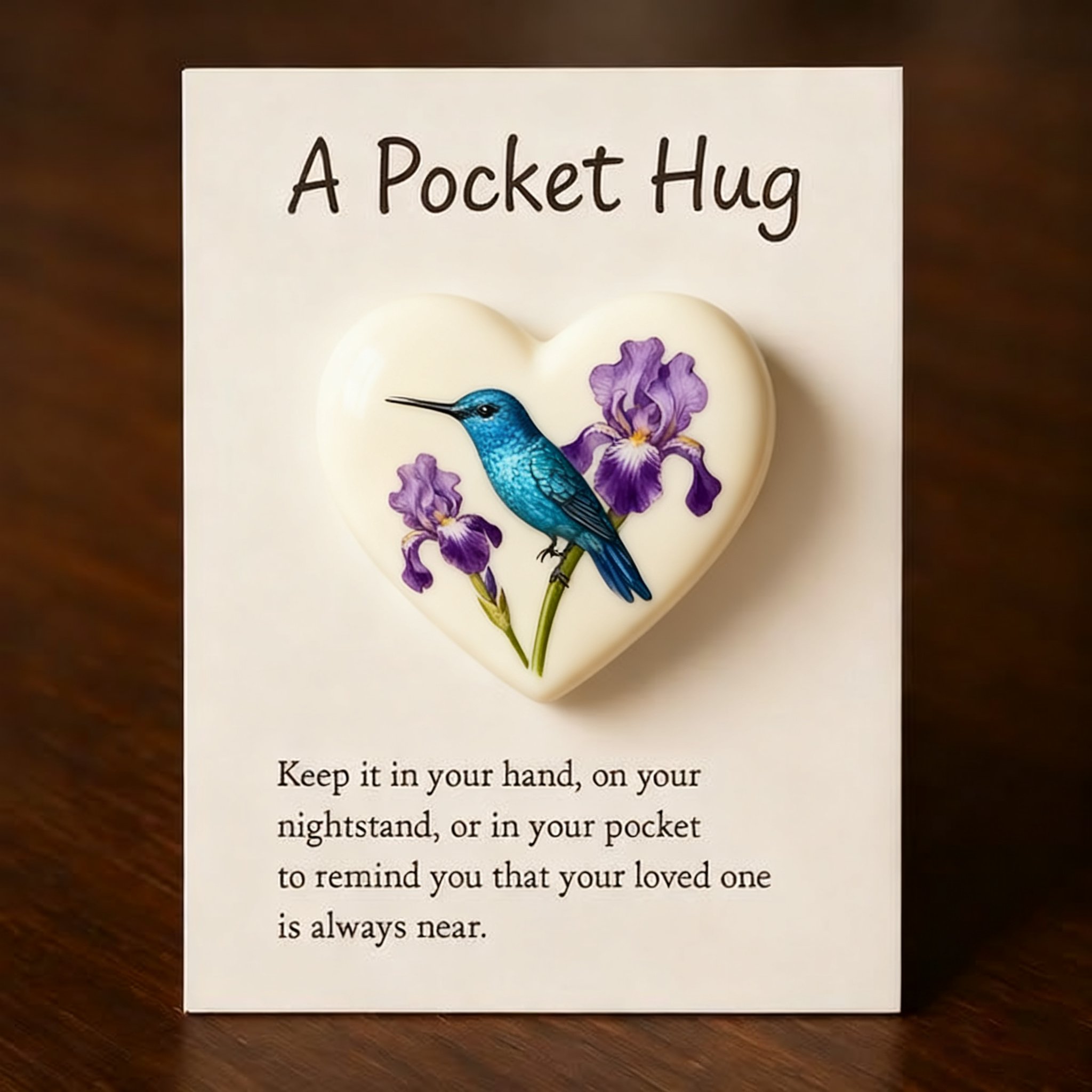 🎁Hummingbird Pocket Hug with Gift Card💌Crafted by Hand