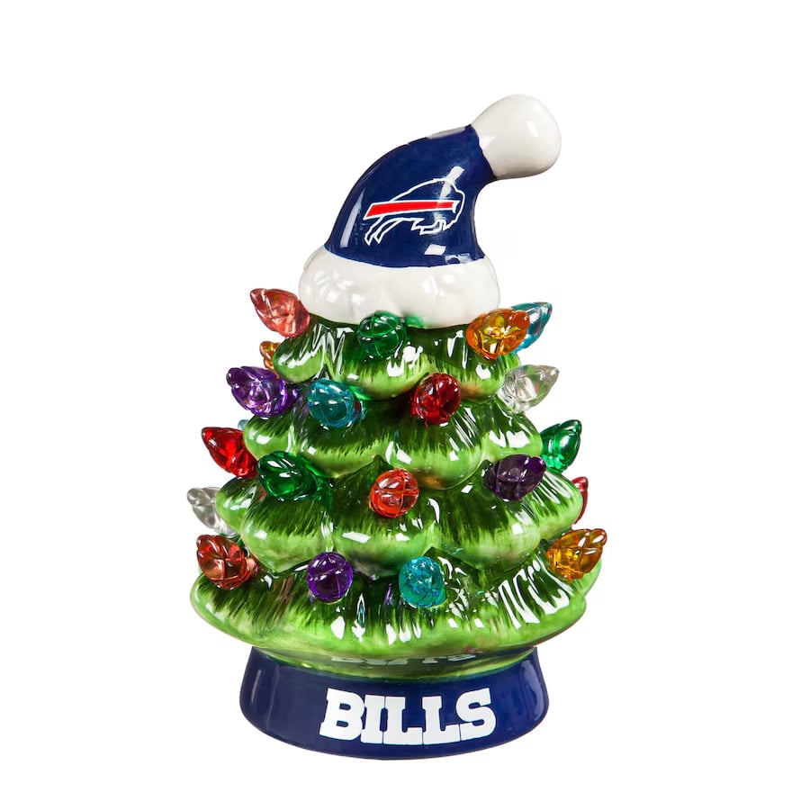 ✨Light Up Your NFL Spirit! 🏈Set of 2 4" LED Christmas Tree with NFL Team Logo🎄