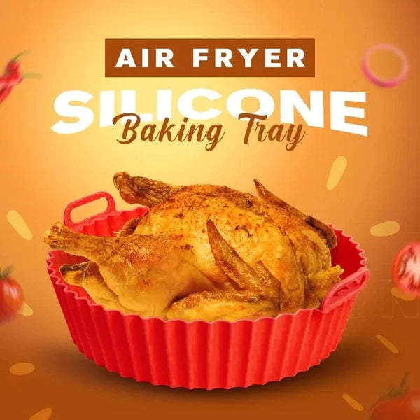 Air Fryer Silicone Baking Tray (Reusable)