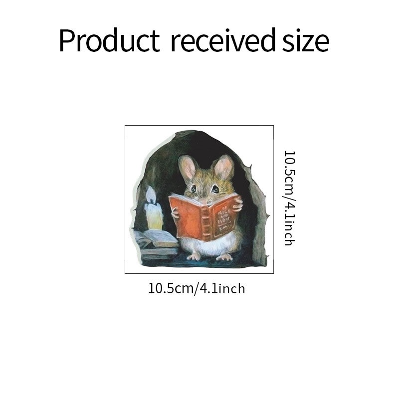 😂Funny Decoration 🐭🏠 3D Mouse Wall Sticker