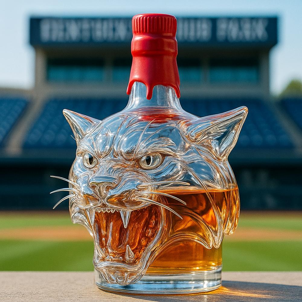 Kentucky Wildcat and Scratch Whiskey Bottle