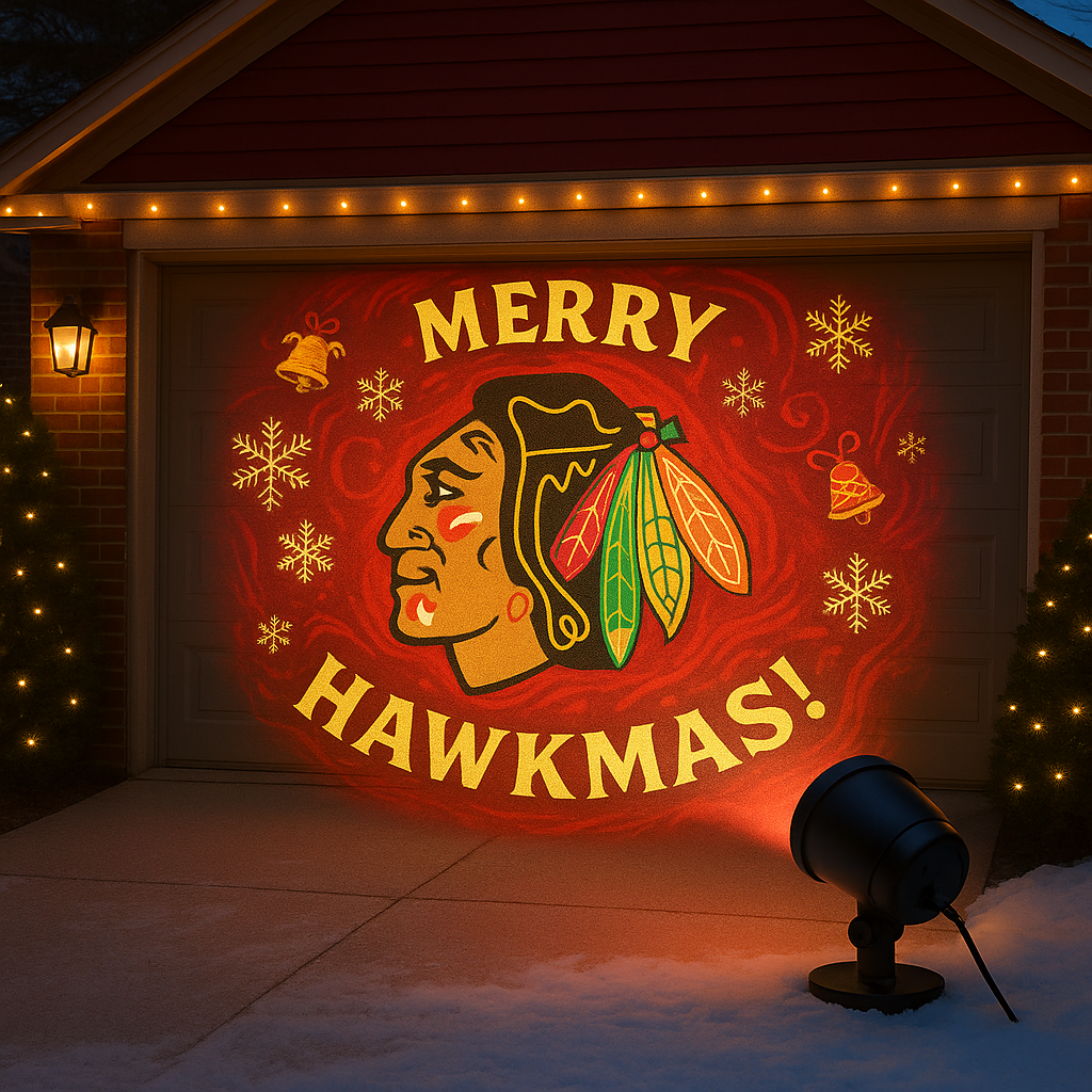 🎄🏒 Ice hockey Christmas Projection Light ✨