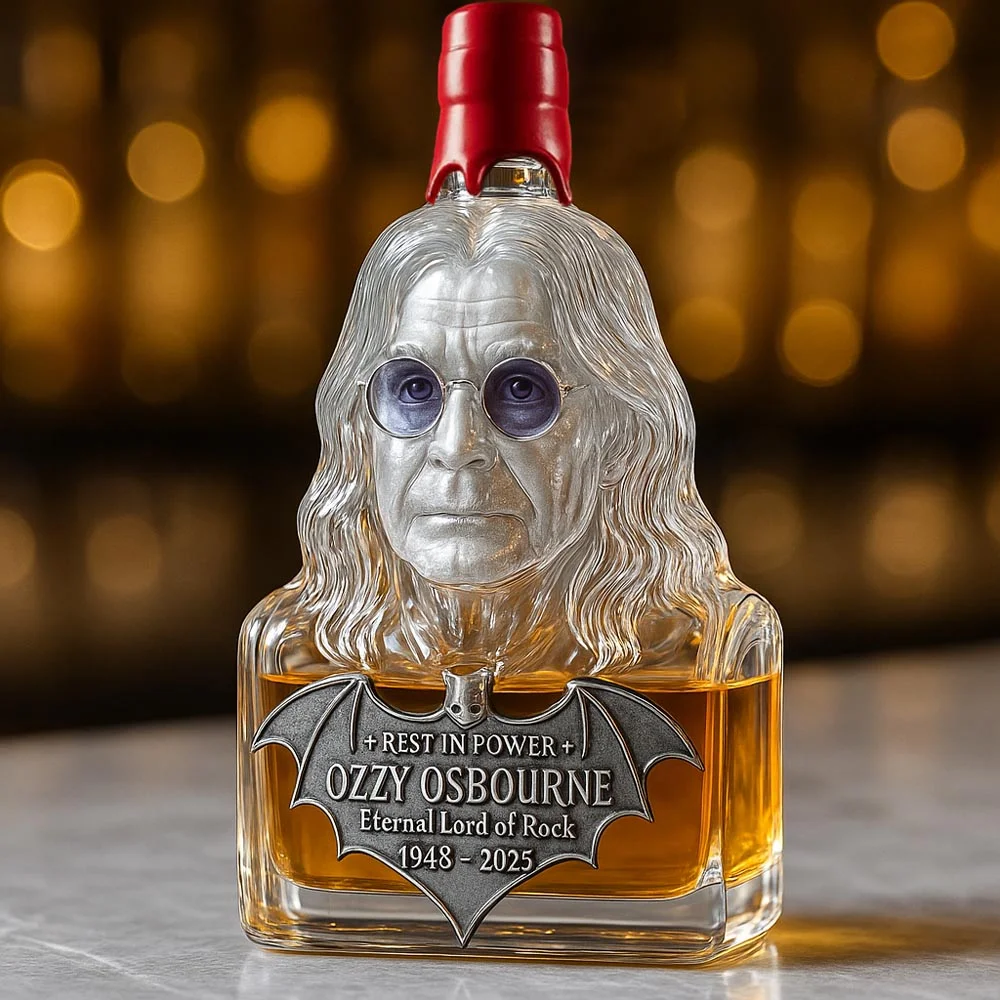 🖤Immortalized in Glass — The Ozzy Osbourne Tribute Whiskey Bottle