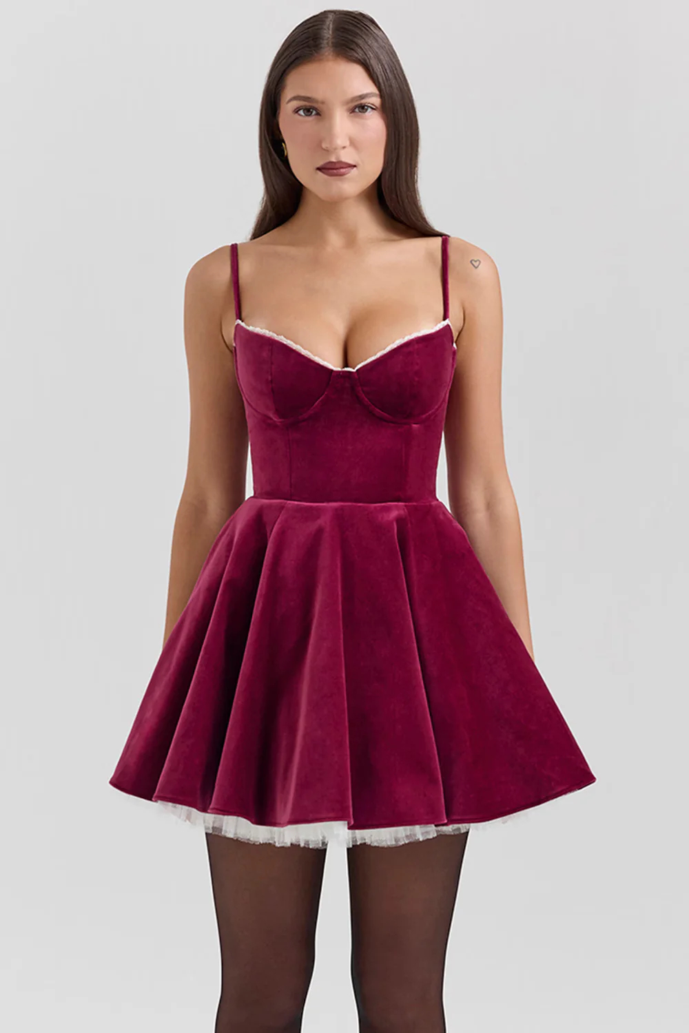 SELENA velvet tulle mini dress