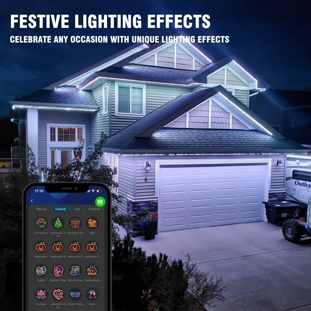 🎅 Early Christmas 49%OFF-Smart Rainbow LED Permanent Outdoor Light🎁