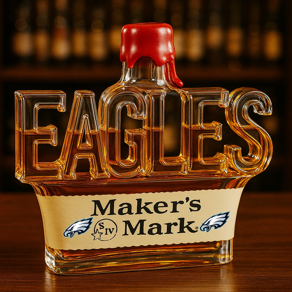 Philadelphia Eagles Whiskey Bottle